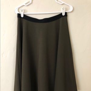 Nordstrom Green Skirt with Elastic Waist